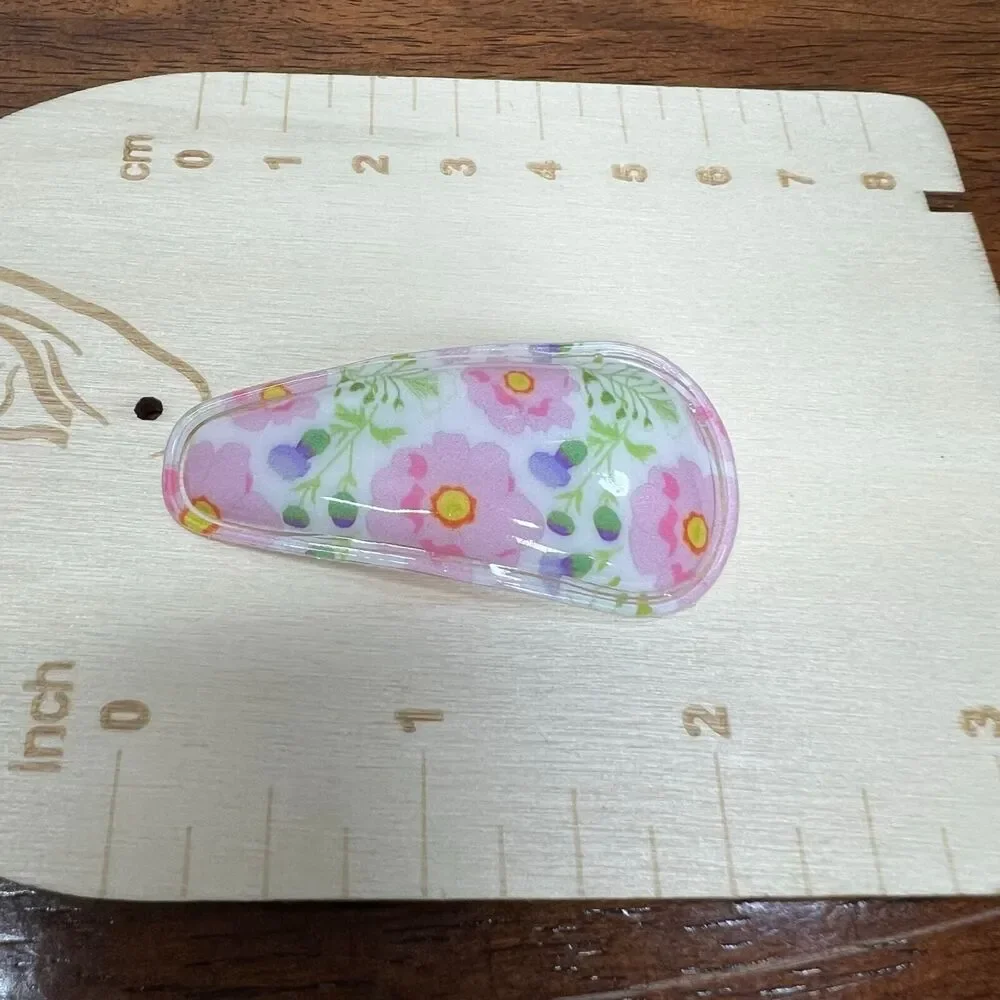 Hair pins fashion bear flower ribbon hair pin 4PC set Purple anime LA Comic